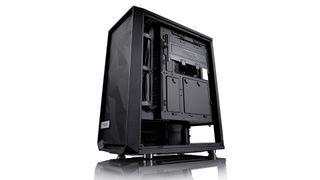 best PC case Fractal Design Meshify-C at an angle on a white background