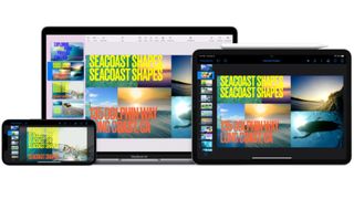 iWork Keynote on iPad, iPhone and MacBook