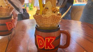 The viral DK Crush Float at Epic Universe.
