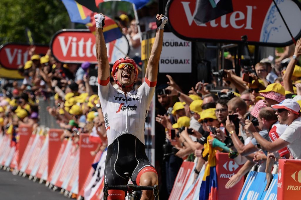 John Degenkolb (Trek-Segafredo) wins the stage in Roubaix