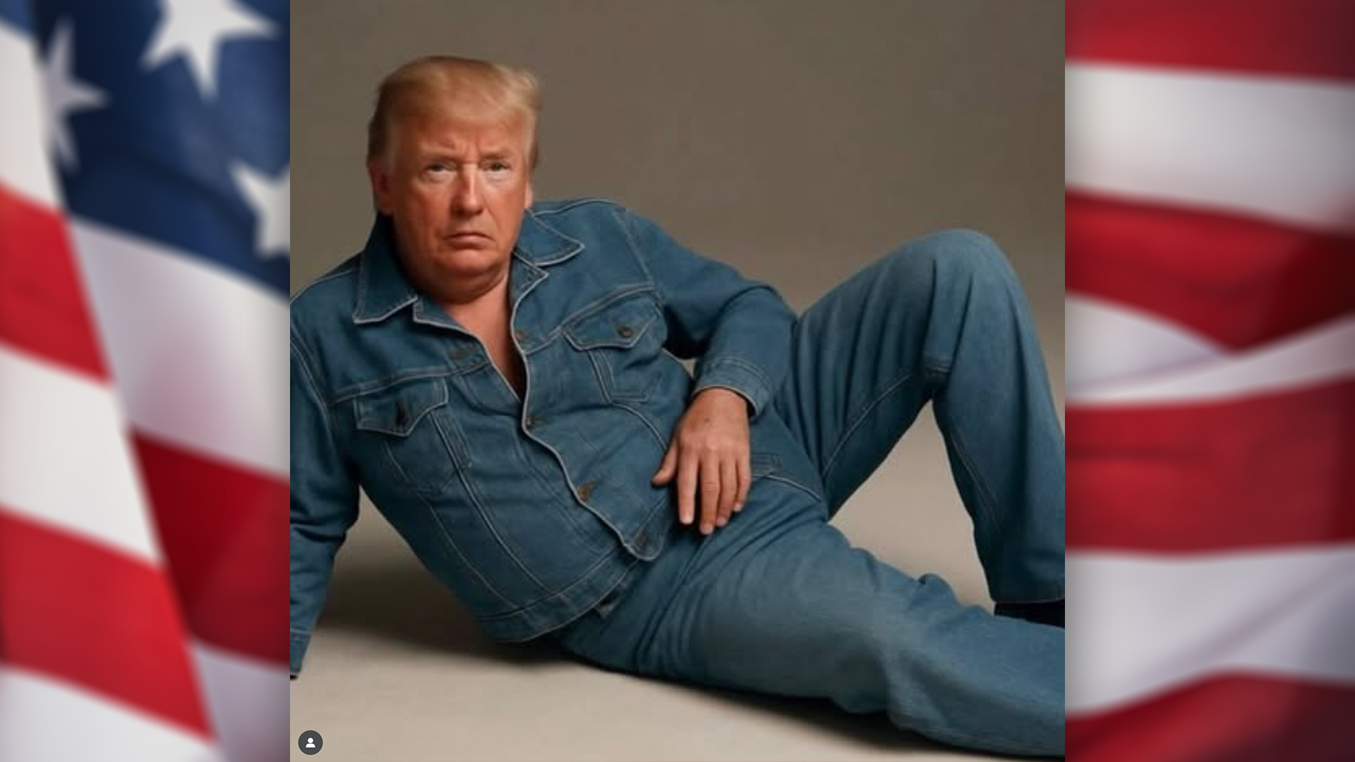 Donald Trump in all denim 
