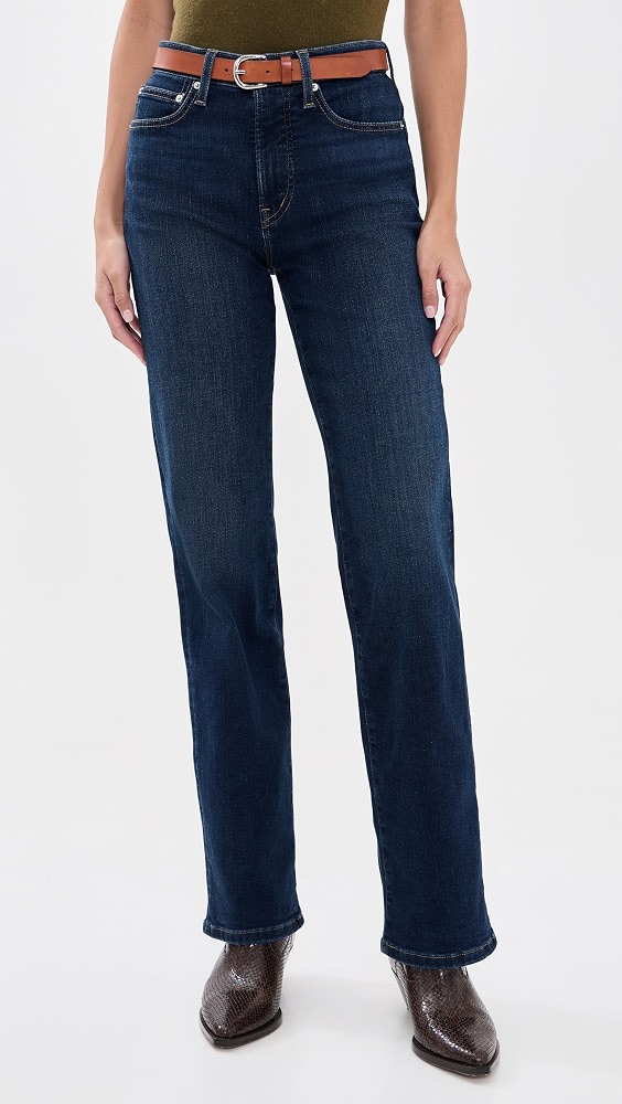 The Straight Jeans in Super Stretch Denim - Deep Ocean Wash