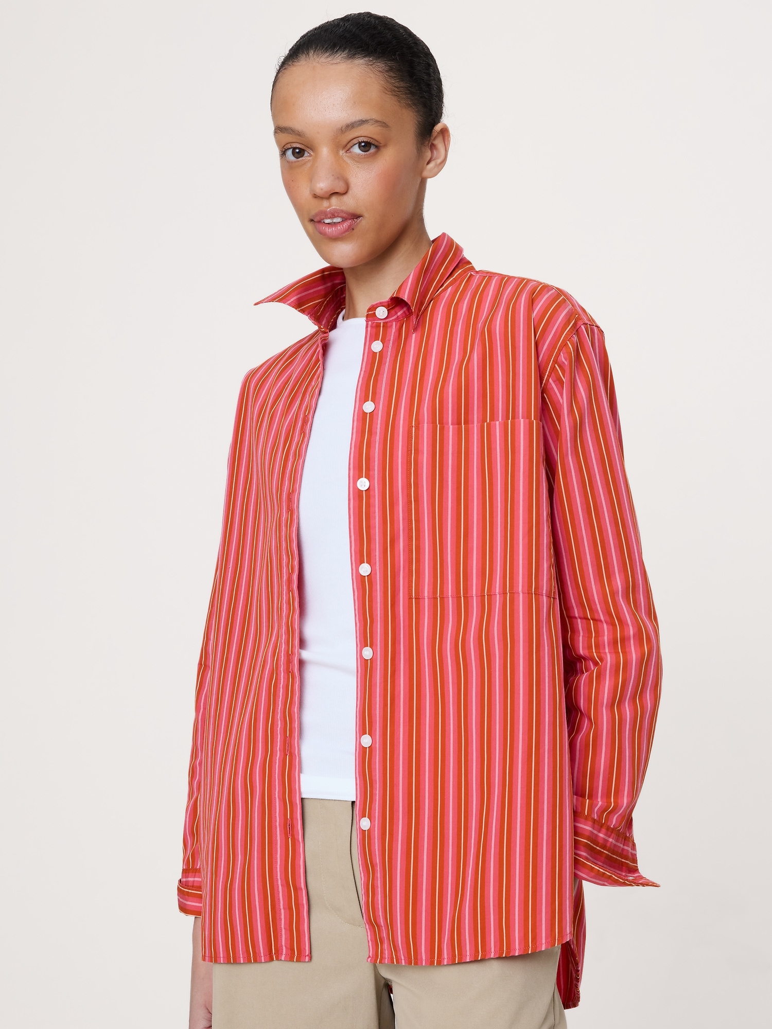 The Oversized Shirt in Cotton Poplin