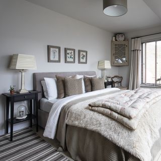 Grey and taupe bedroom decor