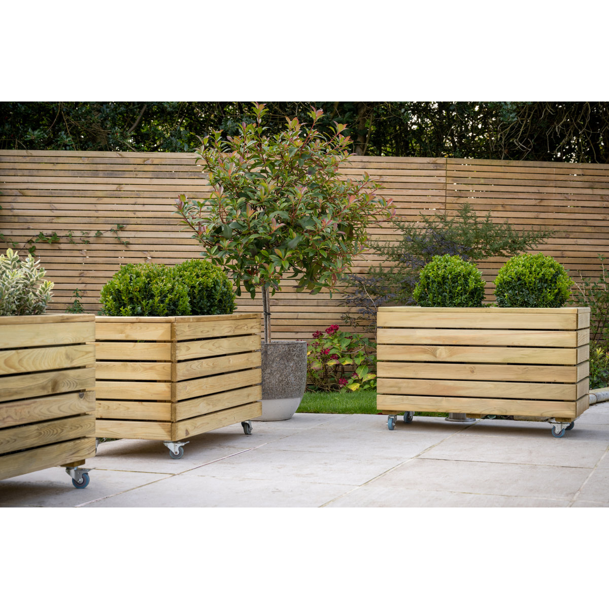 Forest Garden Linear Planter - Tall With Wheels (home Delivery) | Wayfair.co.uk