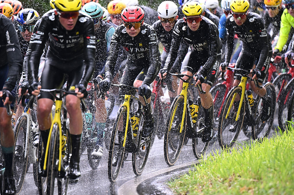 POTENZA, ITALY - MAY 13: Jonas Vingegaard of Denmark and Team Visma | Lease a Bike competes during the 109th Giro d&amp;apos;Italia 2026, Stage 5