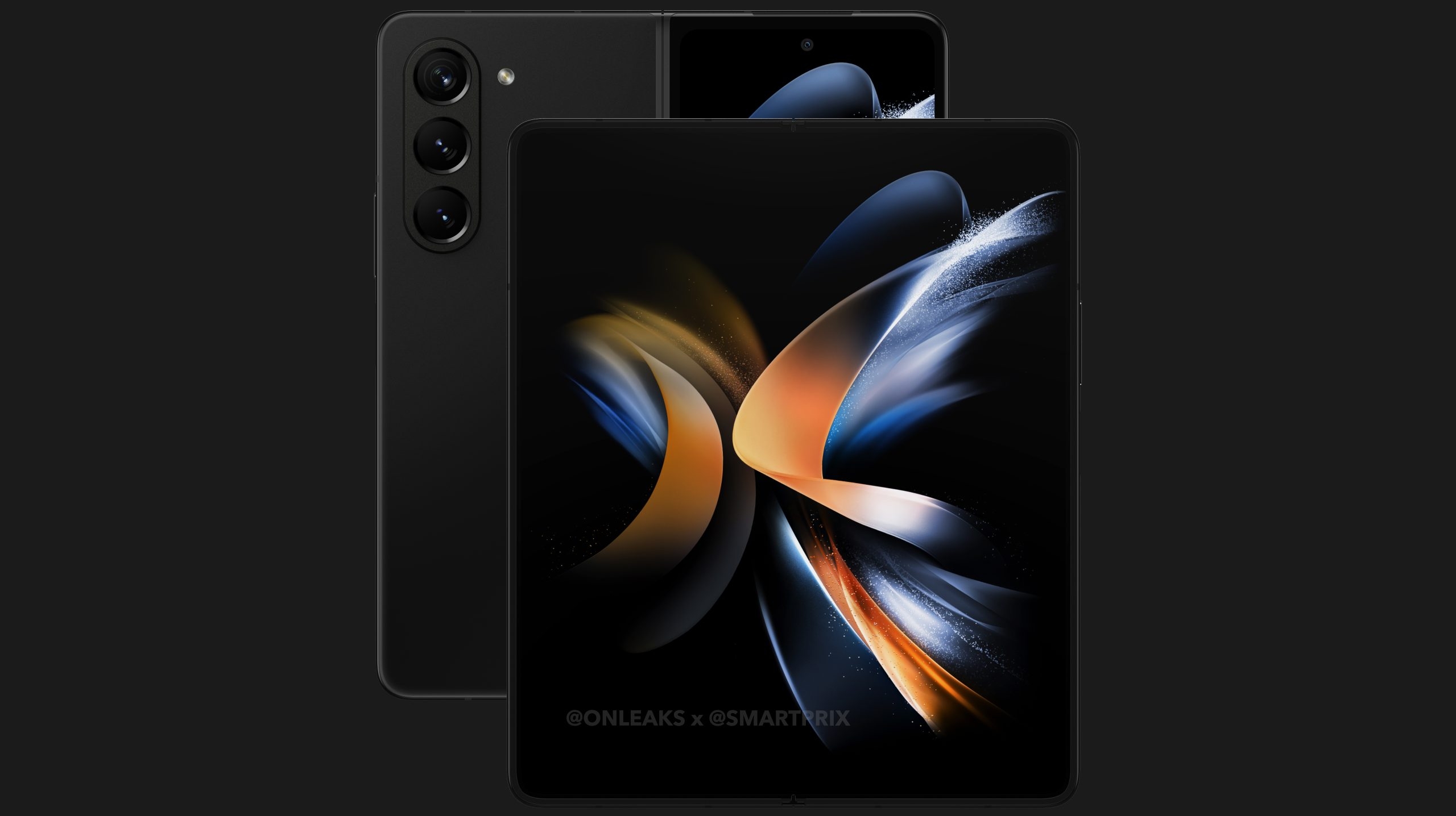 Leaked renders showing the Samsung Galaxy Z Fold 5