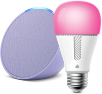 Amazon Echo Pop in Lavender Bloom &amp; TP-Link Kasa Smart Color Bulb: $62.98 $17.99 at Amazon
