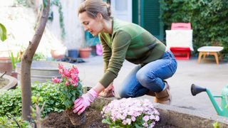 woman gardening - one of the most relaxing hobbies
