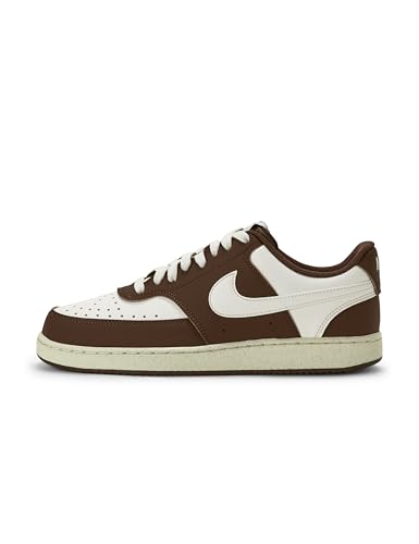 Nike Women's Court Vision Low Nubuck Shoes, Sail/sail-Cacao Wow-Coconut Milk, 9