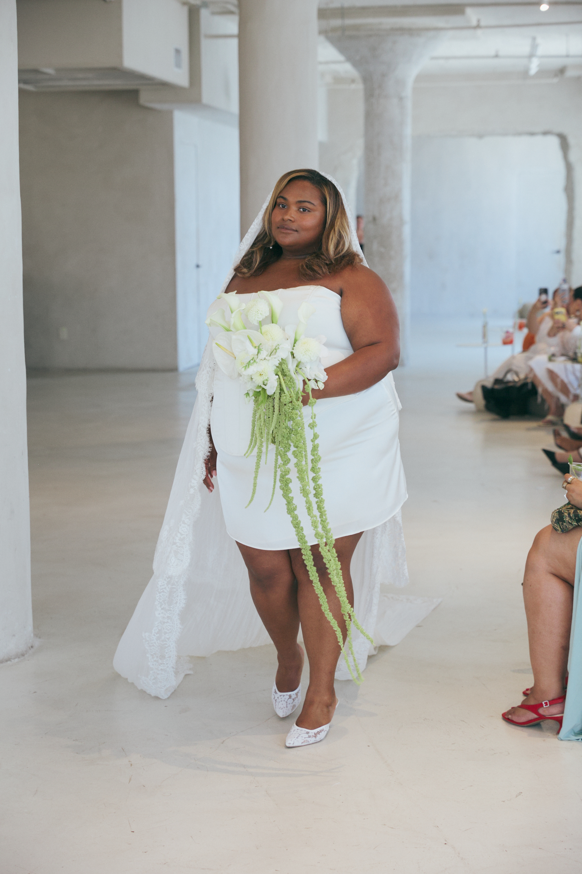 Models wear all white from Gia/IRL x Emma Arletta Bridal