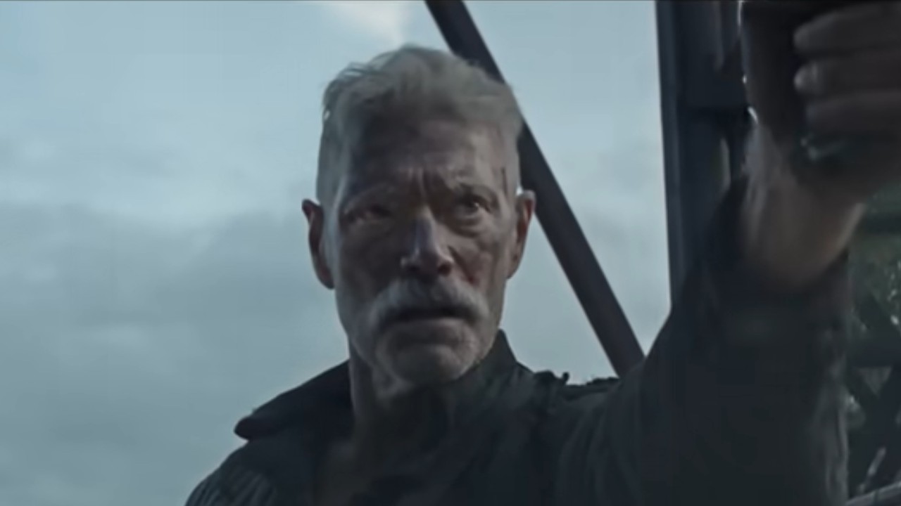 Stephen Lang with a mustache and gun in Sisu: Road to Revenge