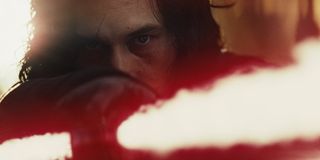 Star Wars: The Last Jedi Kylo Ren threatening with his saber