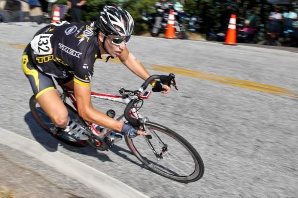Taylor Phinney flies down Paris Mountain at the US pro road championships.