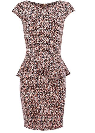Warehouse printed peplum dress, £45