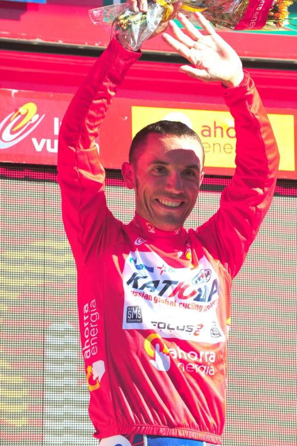 Joaquim Rodriguez (Katusha) in the red jersey.