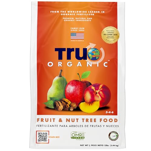 True Organic Fruit &amp;amp; Nut Food &amp;ndash; Organic Fertilizer for Productive Tree Growth &amp;ndash; Prevent Blossom End Rot &amp;ndash; 12lb Bag Covers 210 Sq. Ft.
