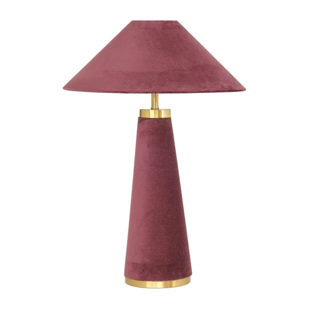 Tov Furniture Graham Burgundy Velvet Table Lamp