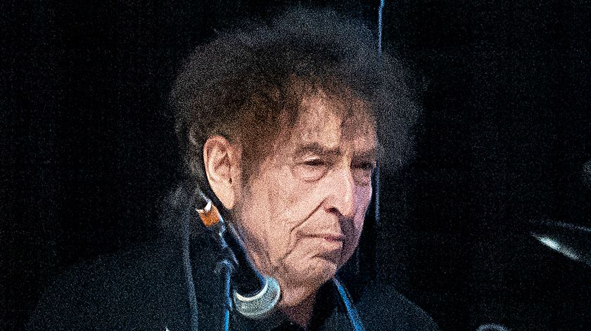 Bob Dylan performs in concert during Farm Aid 2023