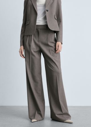 Wideleg Suit Trousers - Women | Mango Usa