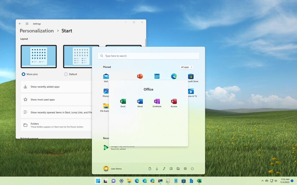 Start menu organize apps