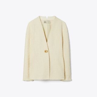 tory burch slim tweed jacket