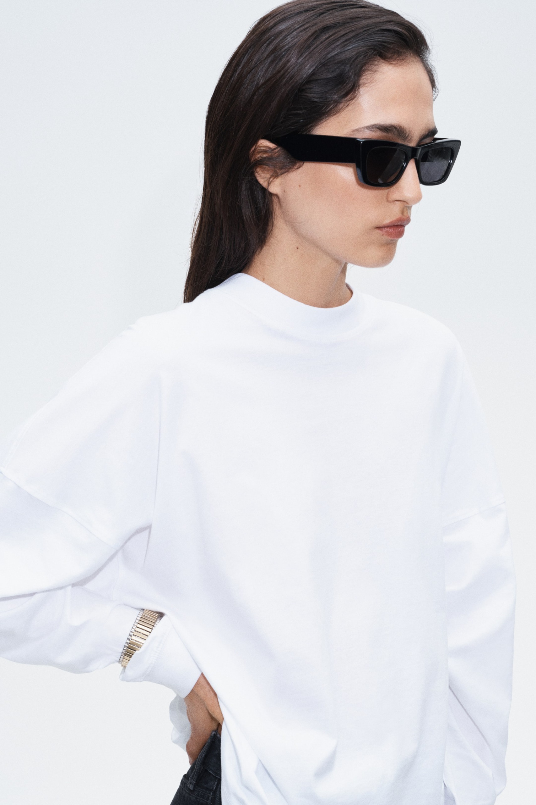 Long-Sleeved Cotton Top