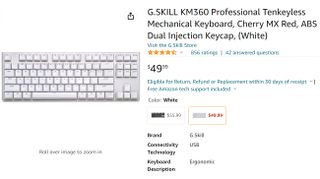 G.Skill KM360 keyboard amazon listing
