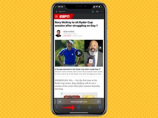 how to share a website in iOS 15 safari