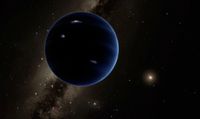 Artist's illustration of Planet Nine, a hypothetical world that some scientists think lurks undiscovered in the far outer solar system.