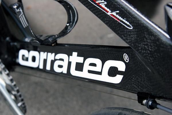 Looking down the down tube.