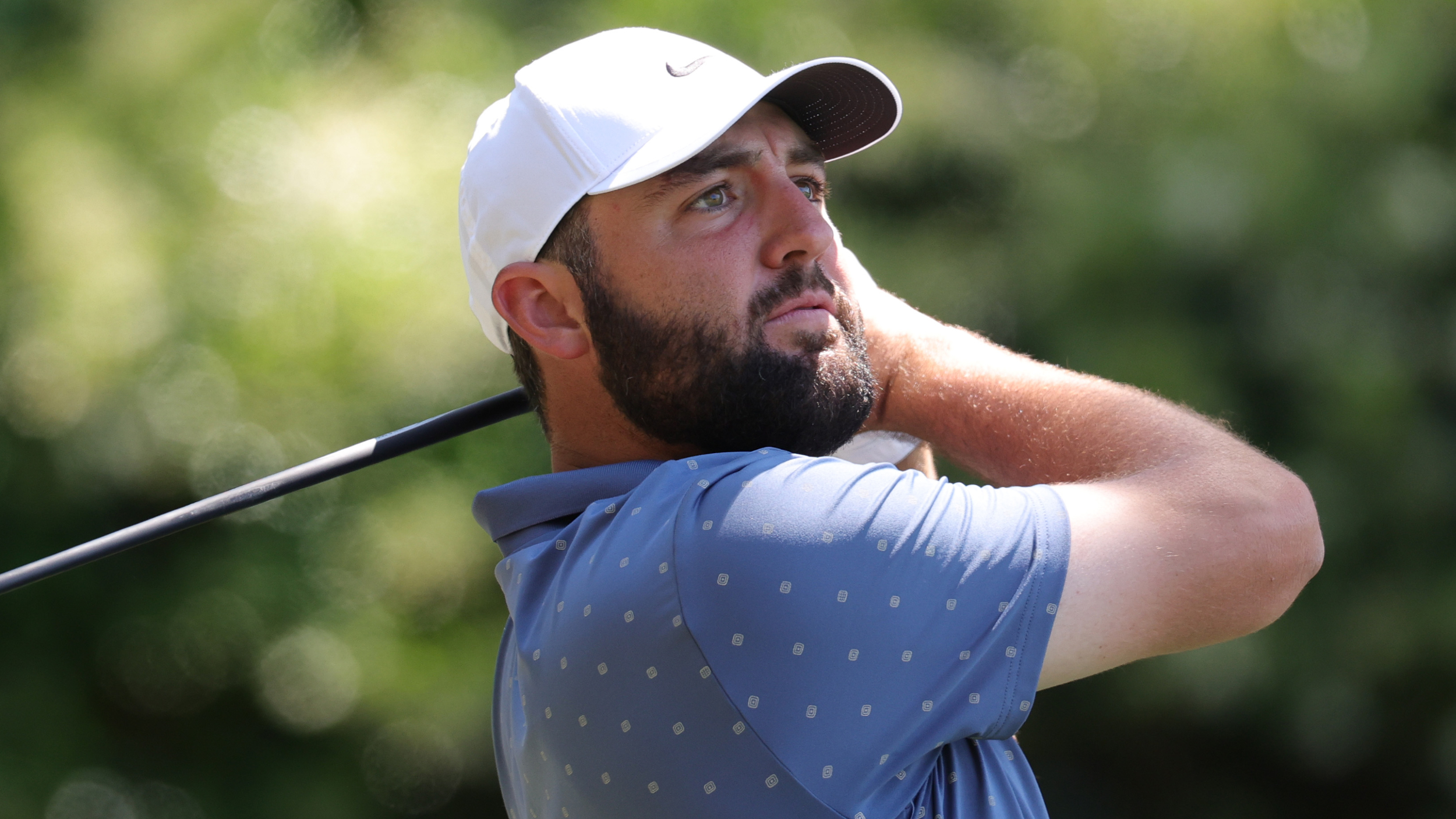 Scottie Scheffler takes a shot at the RBC Heritage