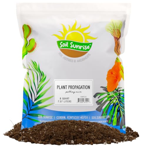Soil Sunrise Plant Propagation Potting Mix (8 Quarts); Ideal Starter Mix for Rooting Plant Cuttings