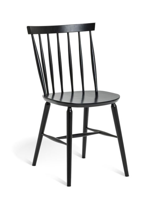 Habitat Talia Pair of Solid Wood Dining Chairs - Black