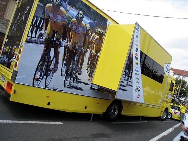The Saunier bus is gigantic