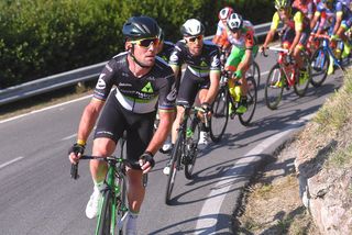 Mark Cavendish doing his fair share of work on the front of the peloton