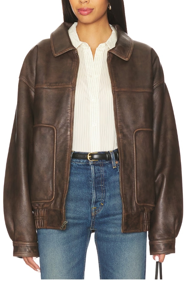 Joe&#039;s Jeans, Luca Leather Bomber Jacket