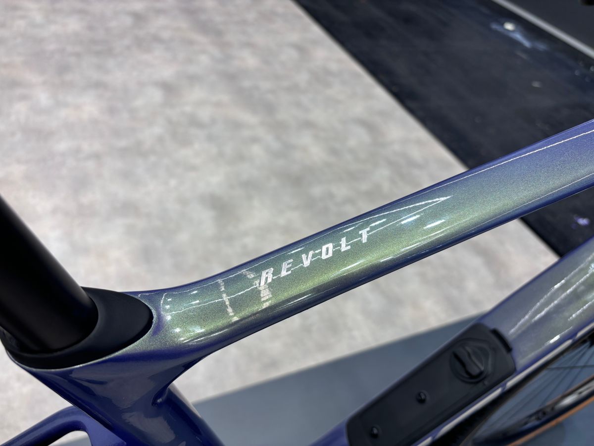 The Giant Revolt gravel bike on display at Eurobike