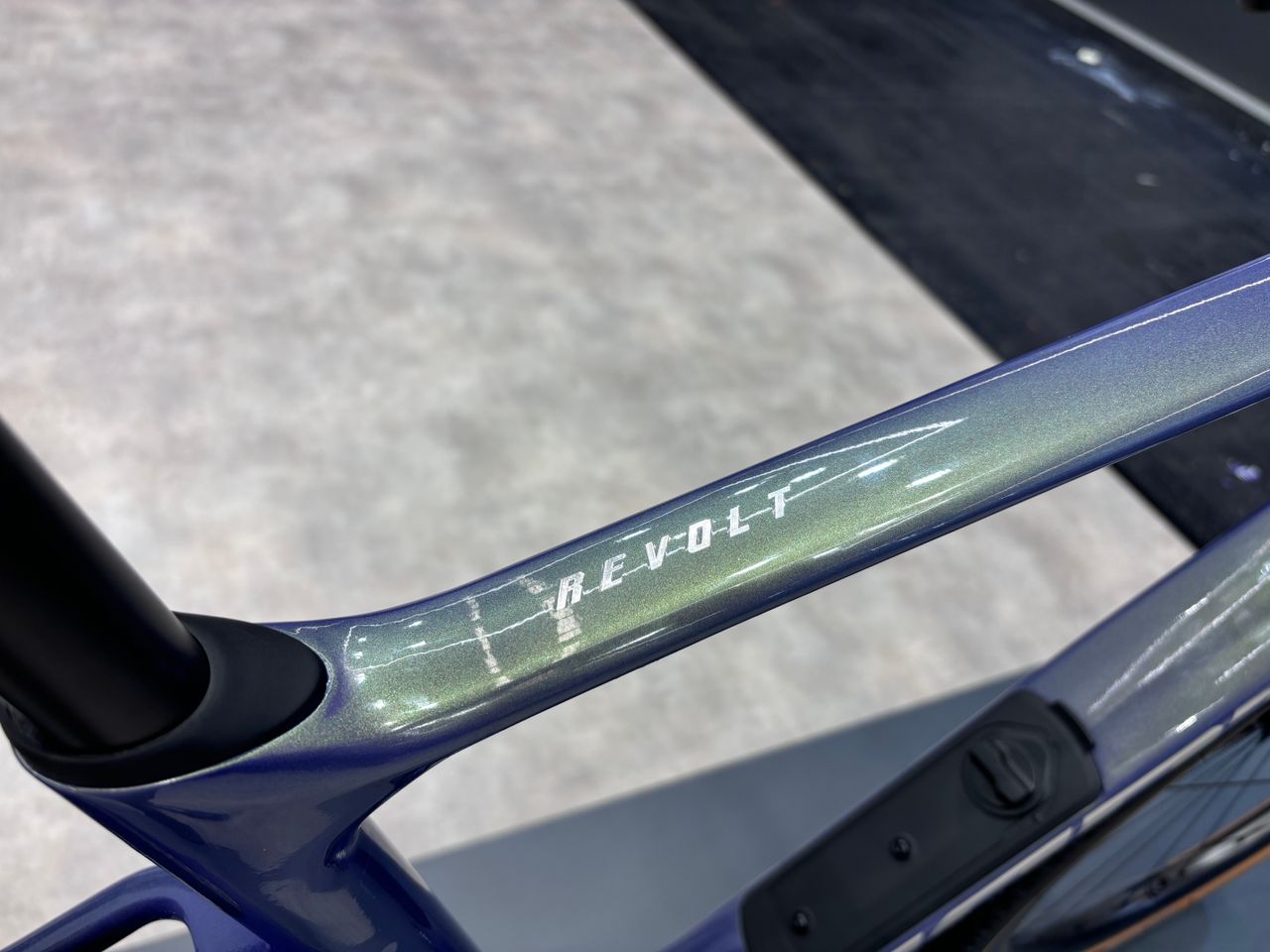 The Giant Revolt gravel bike on display at Eurobike