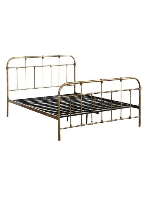 Victorian Hospital Style Antique Brass Metal Bed