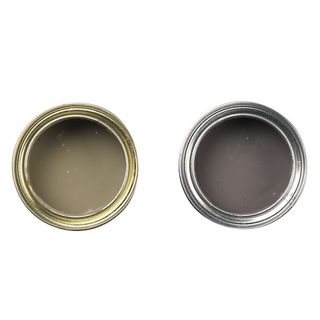 paints can with grey and green colour