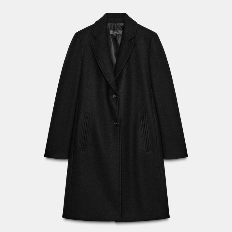 Zara, black tailored coat