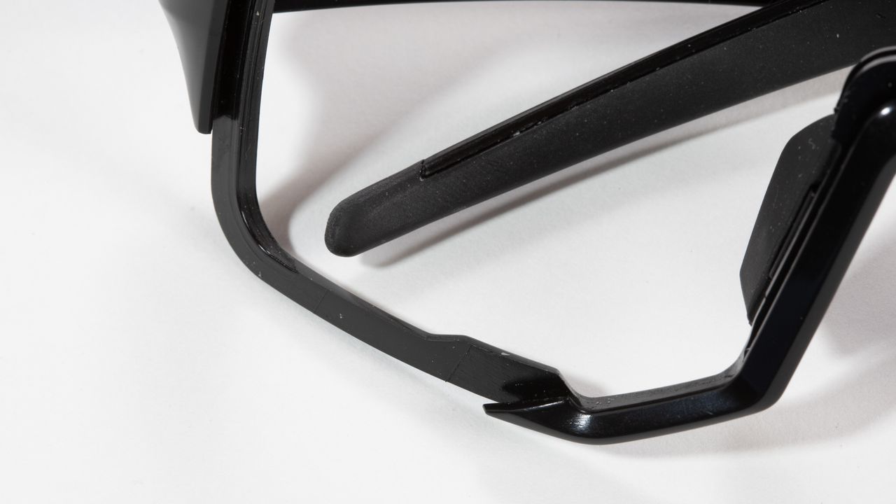 Koo Demos Cycling Sunglasses detail of frame corner with no lens