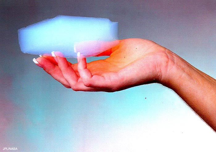 JPL&#039;s Aerogel Makes Record Books As Lightest Solid