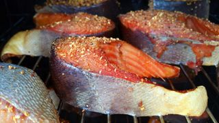 Salmon grilling