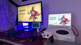 Avowed running on Steam and Xbox Series S