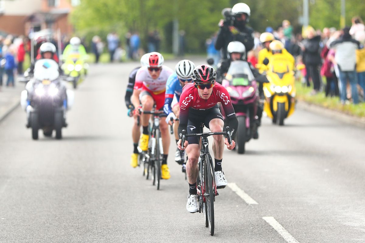Eddie Dunbar (Team Ineos) lit the race up with a late attack