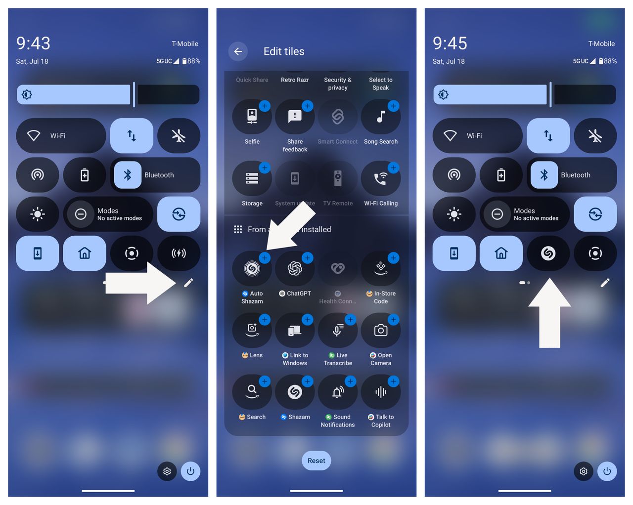 Turning on Auto Shazam