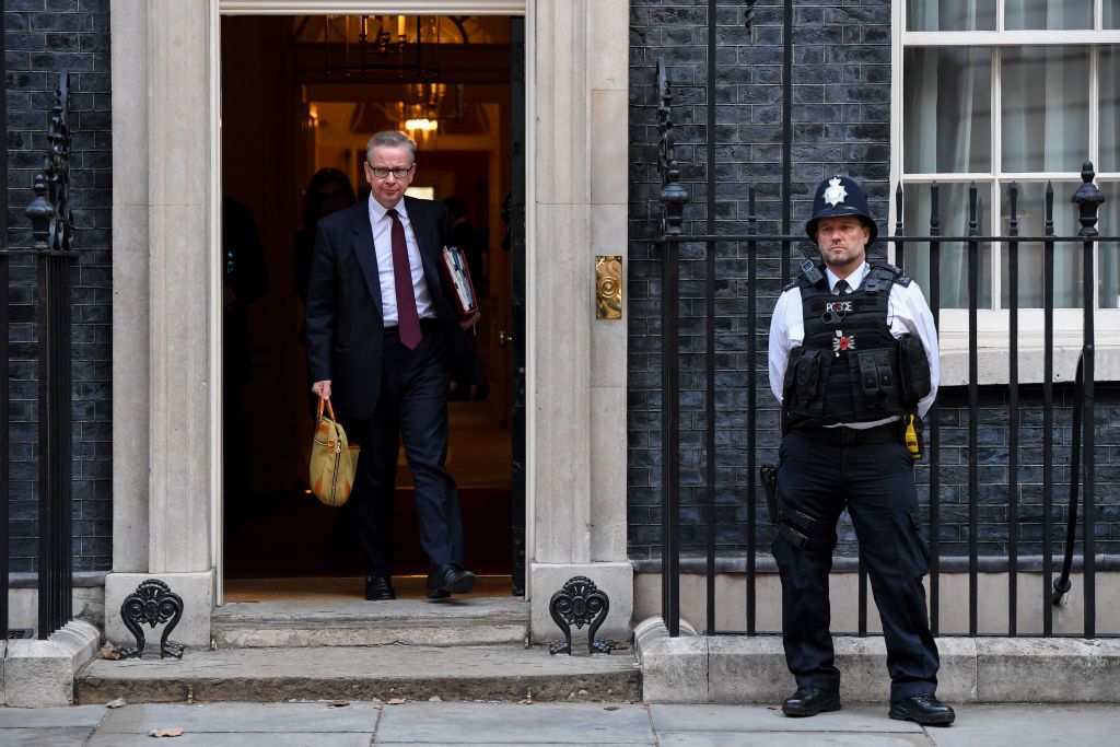 Michael Gove leaving Downing Street