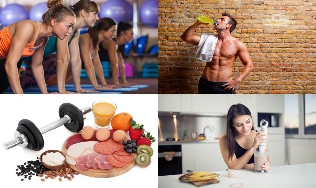 montage of eating and fitness images